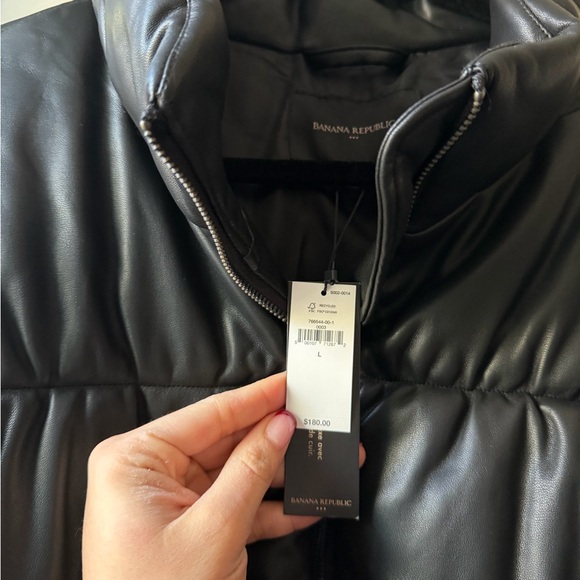 Banana Republic Women's Dark Puffer Jacket - Picture 3 of 3